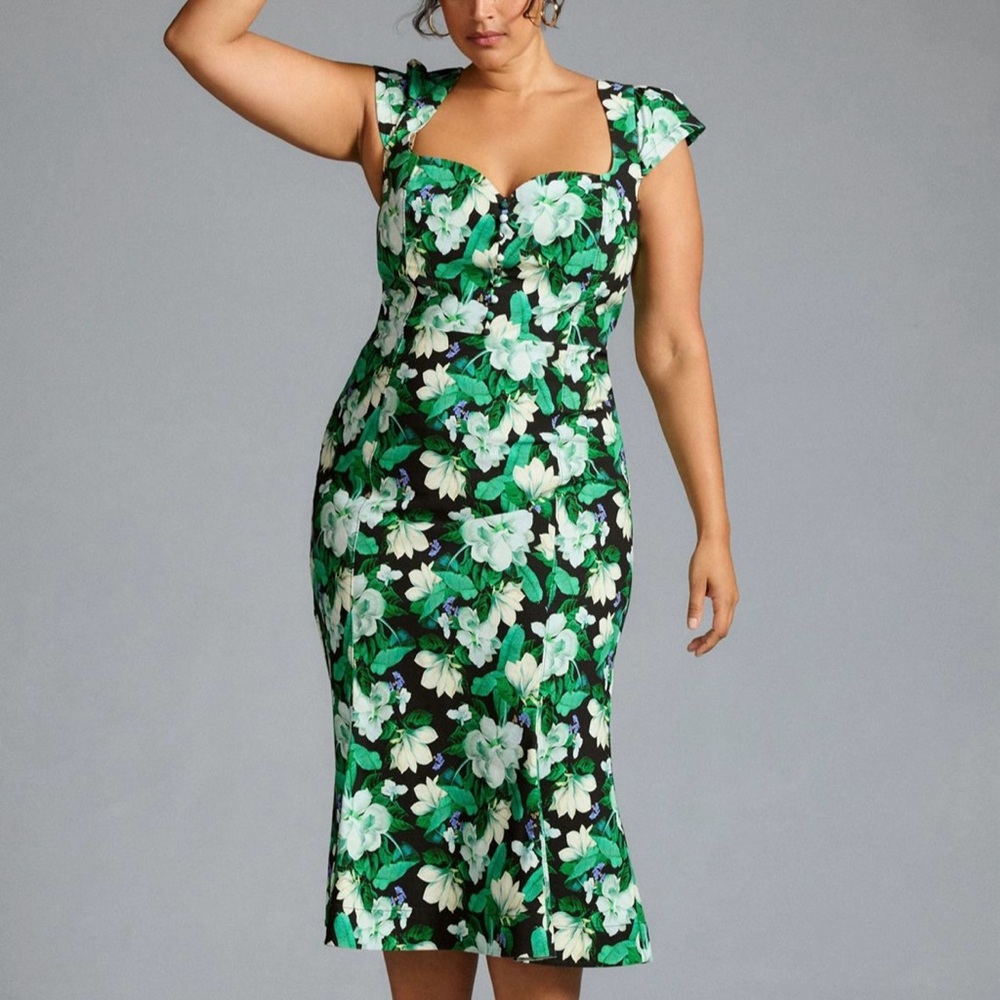 Anthropologie The Cecily fit and flare sweetheart dress size XL